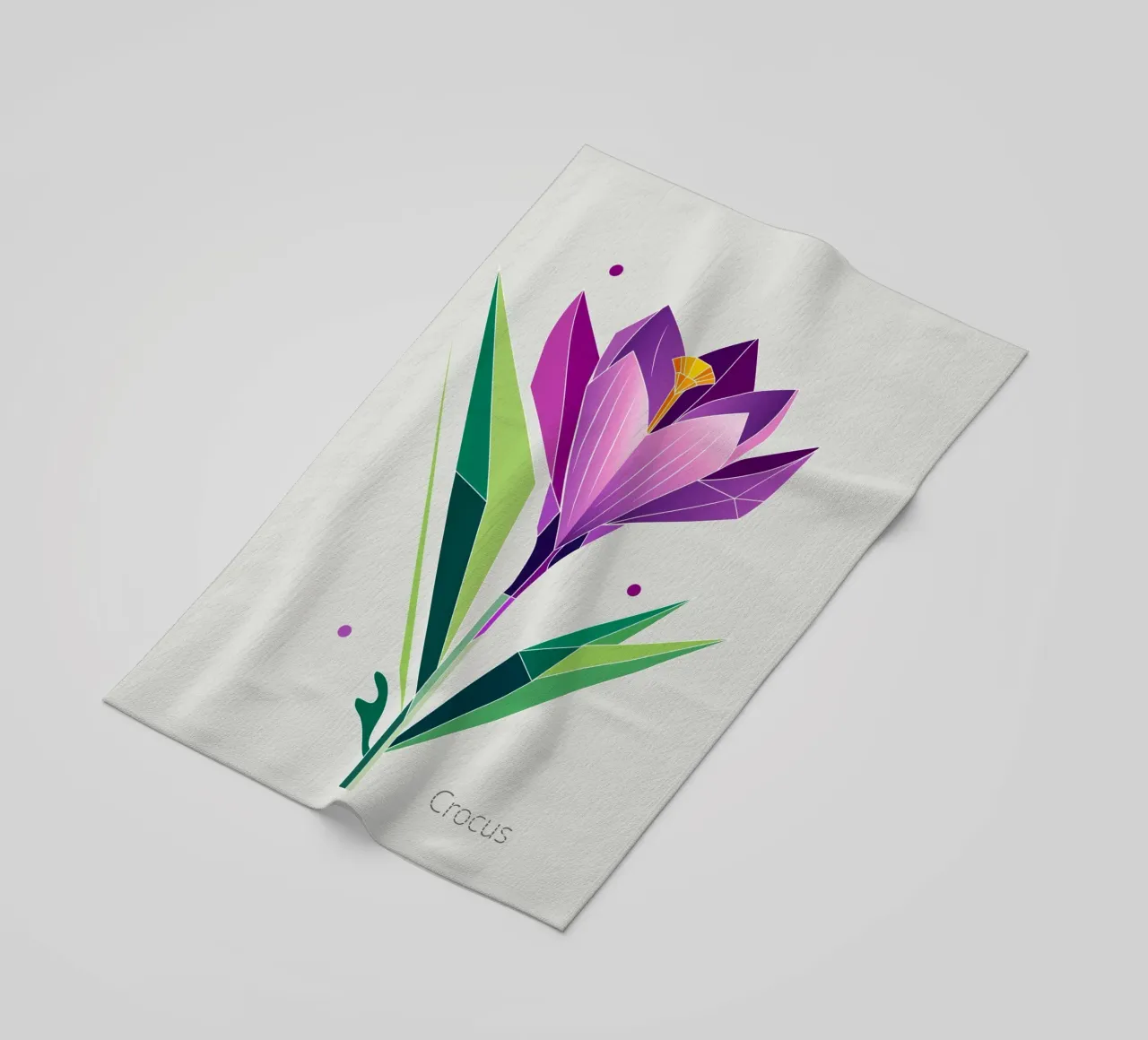 Geometric crocus - Spring in polygons beach towel by namosh