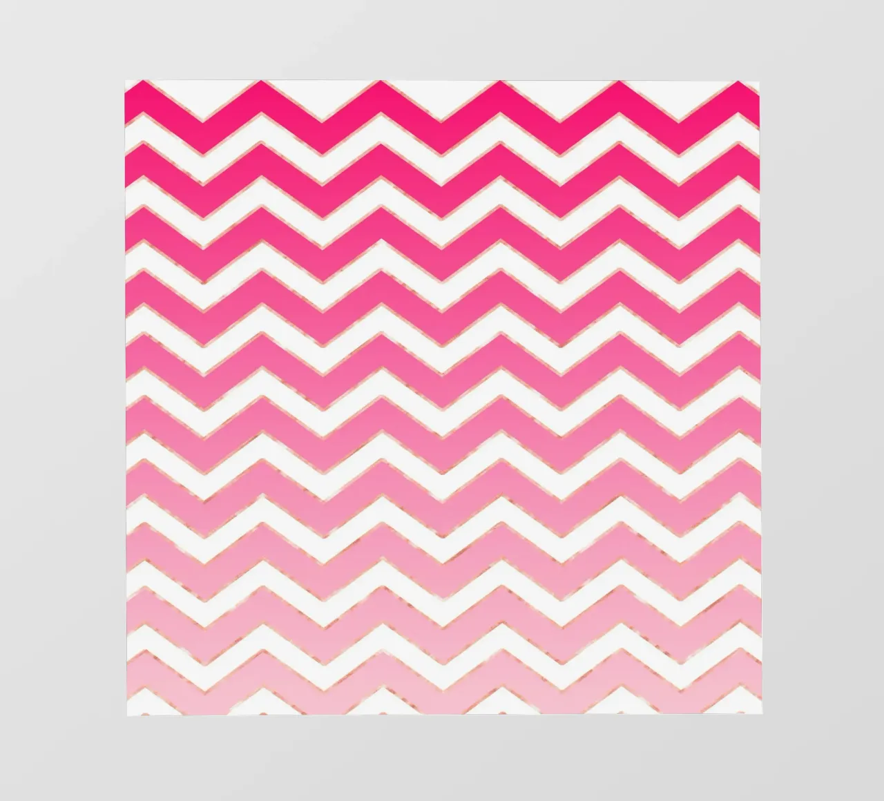 Motivo a zig zag in rosa e bianco con accenti in oro rosa telo in pvc da CalliLetters