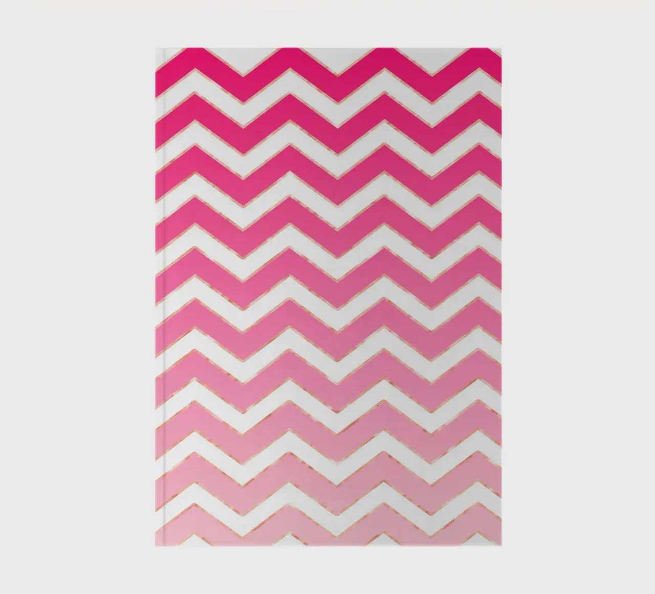 Motivo a zig zag in rosa e bianco con accenti in oro rosa diario da CalliLetters