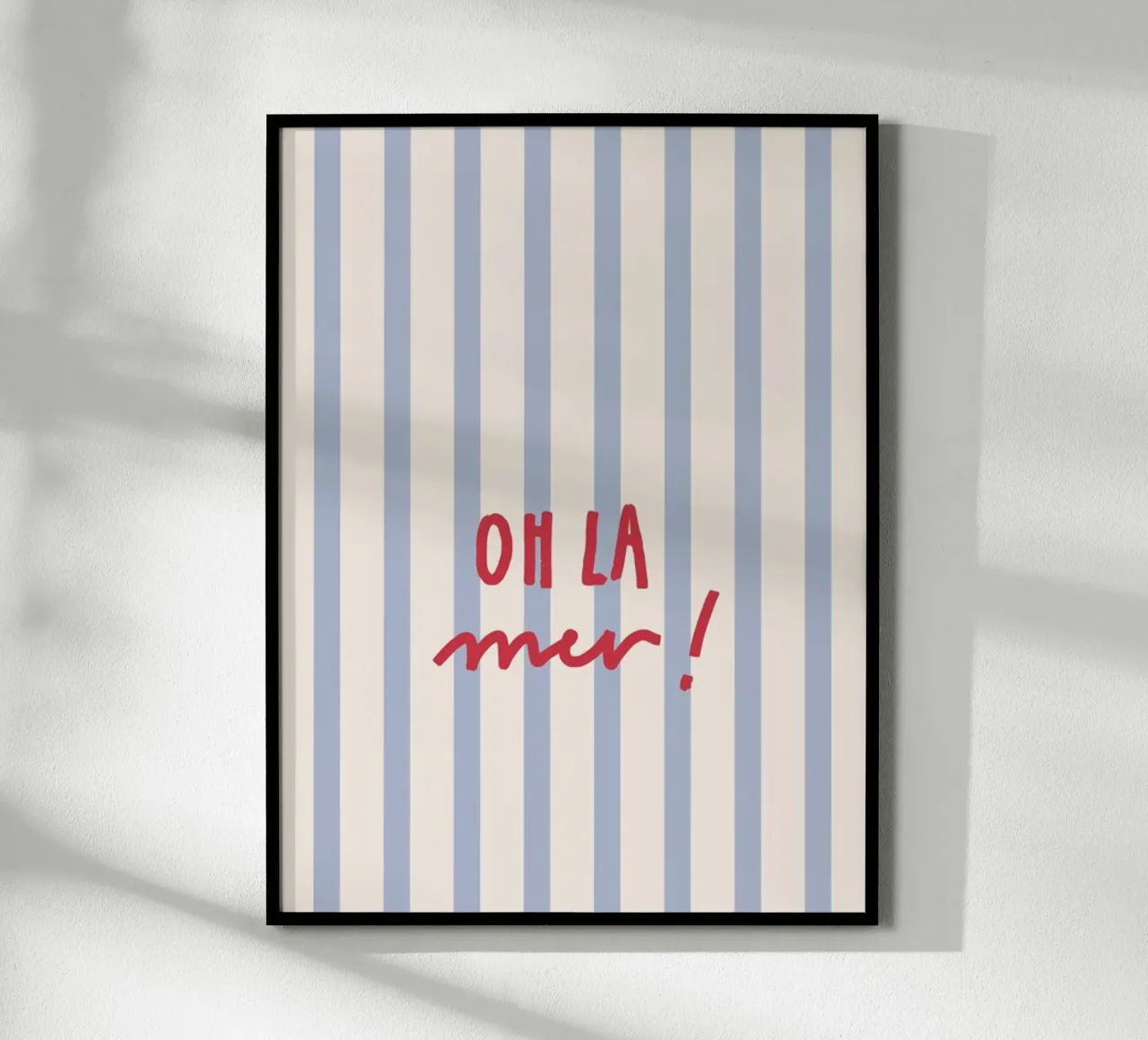 Oh La Mer poster met houten frame van KRUTH DESIGN