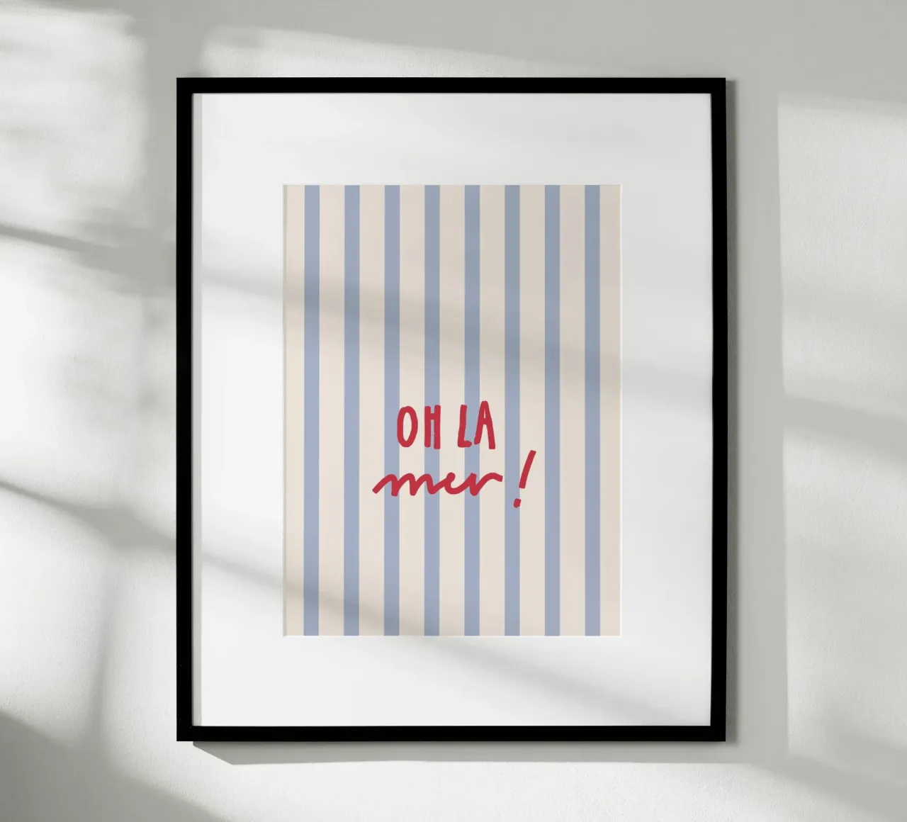 Oh La Mer poster met houten frame van KRUTH DESIGN