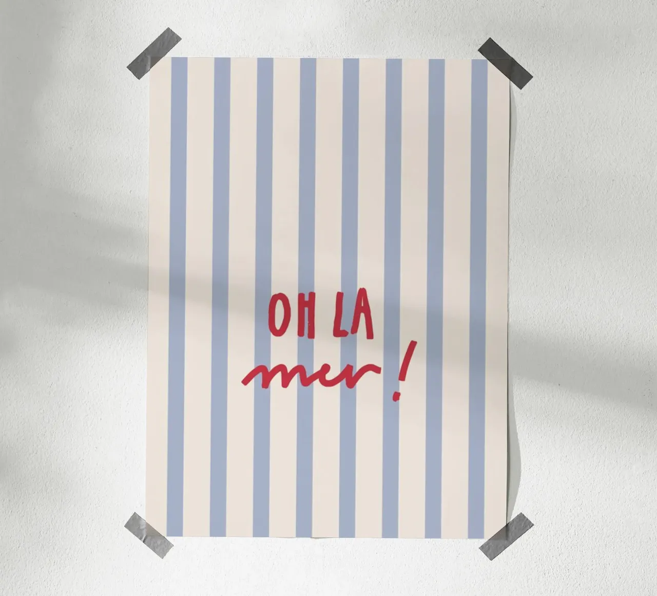 Oh La Mer poster met houten frame van KRUTH DESIGN