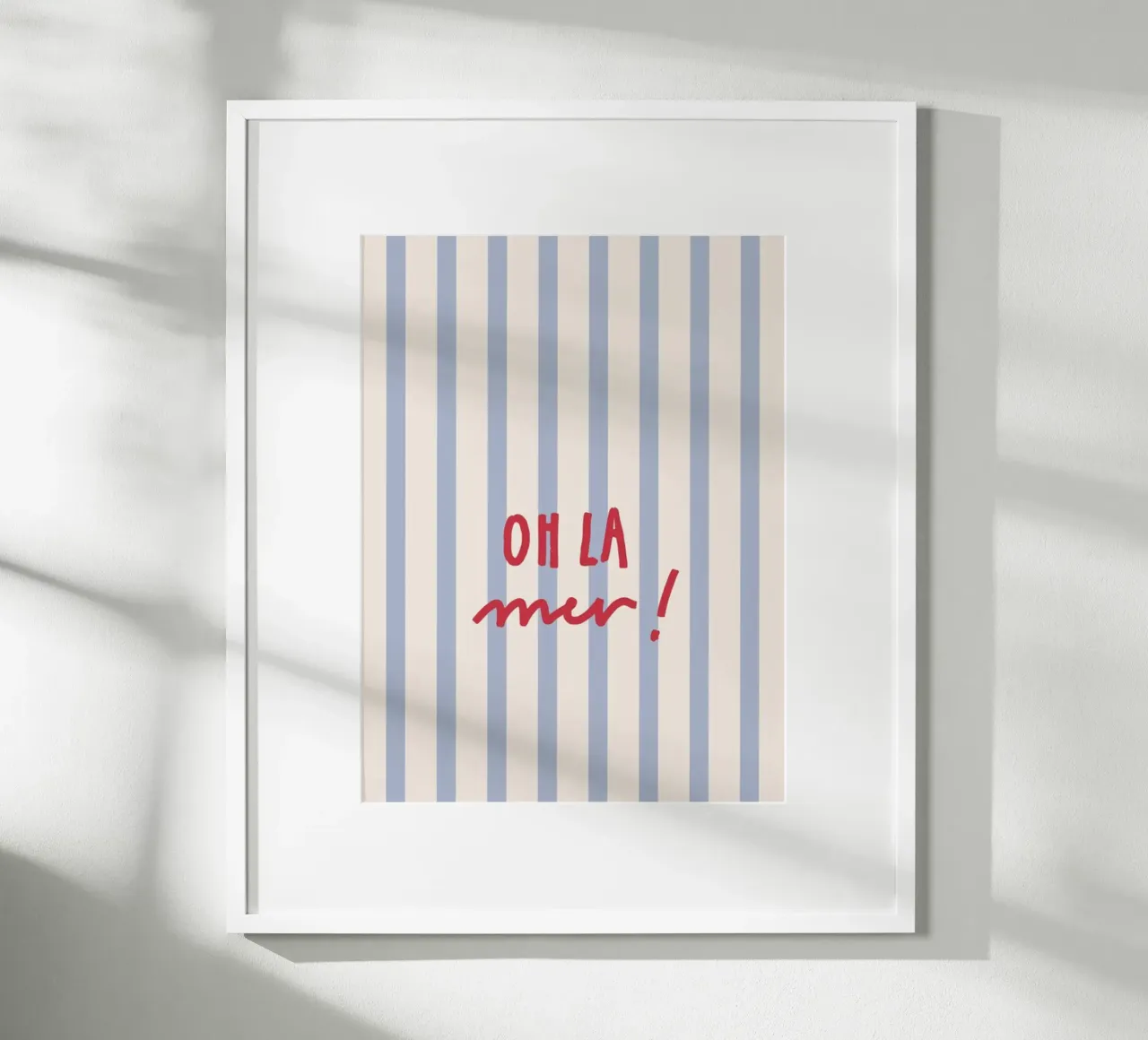 Oh La Mer poster met houten frame van KRUTH DESIGN