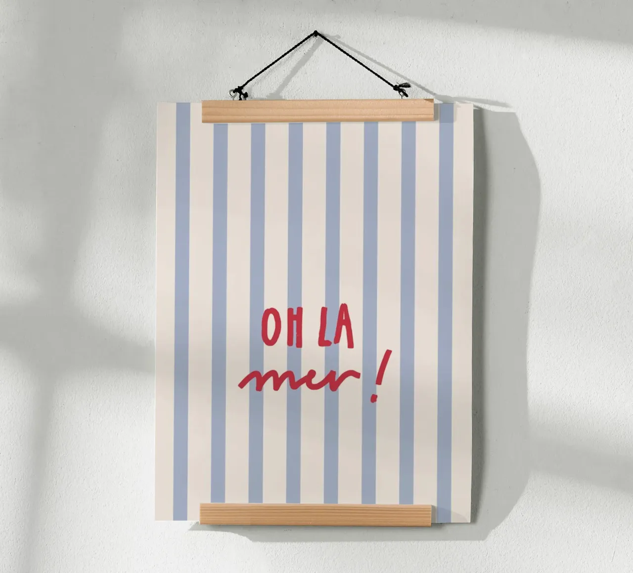 Oh La Mer poster met houten frame van KRUTH DESIGN