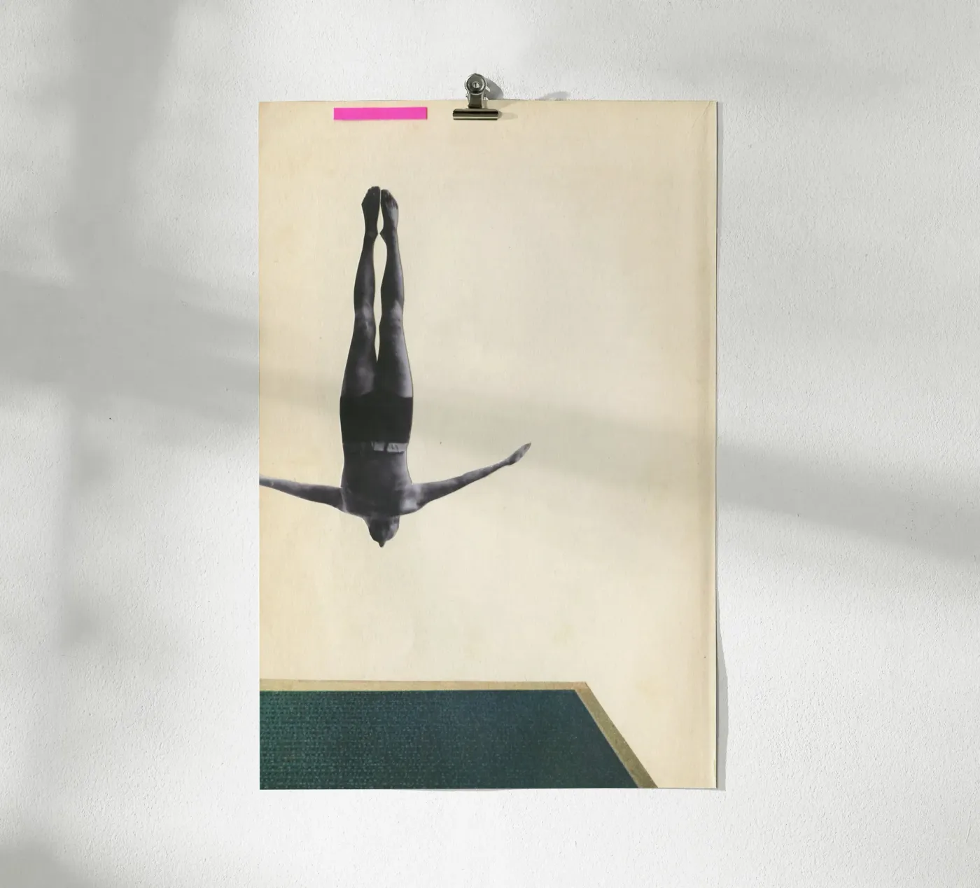 Swan Dive poster by Cassia Beck Collage