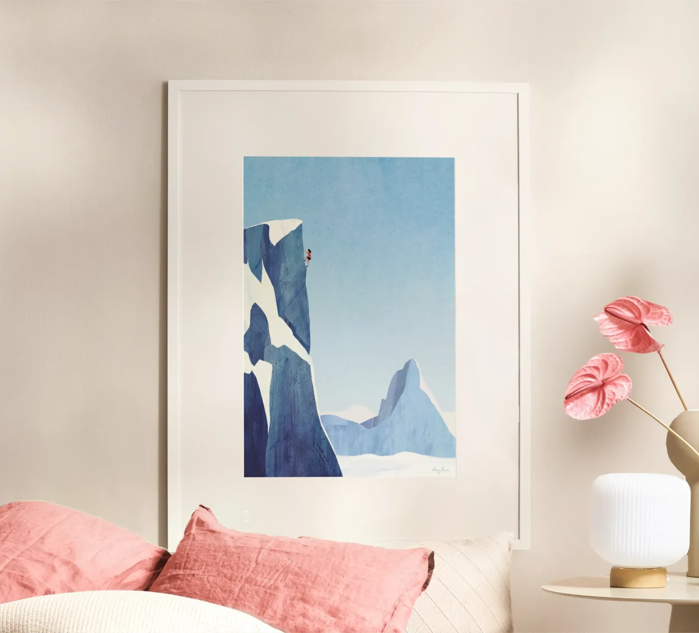 Alpine climb Poster von Henry Rivers