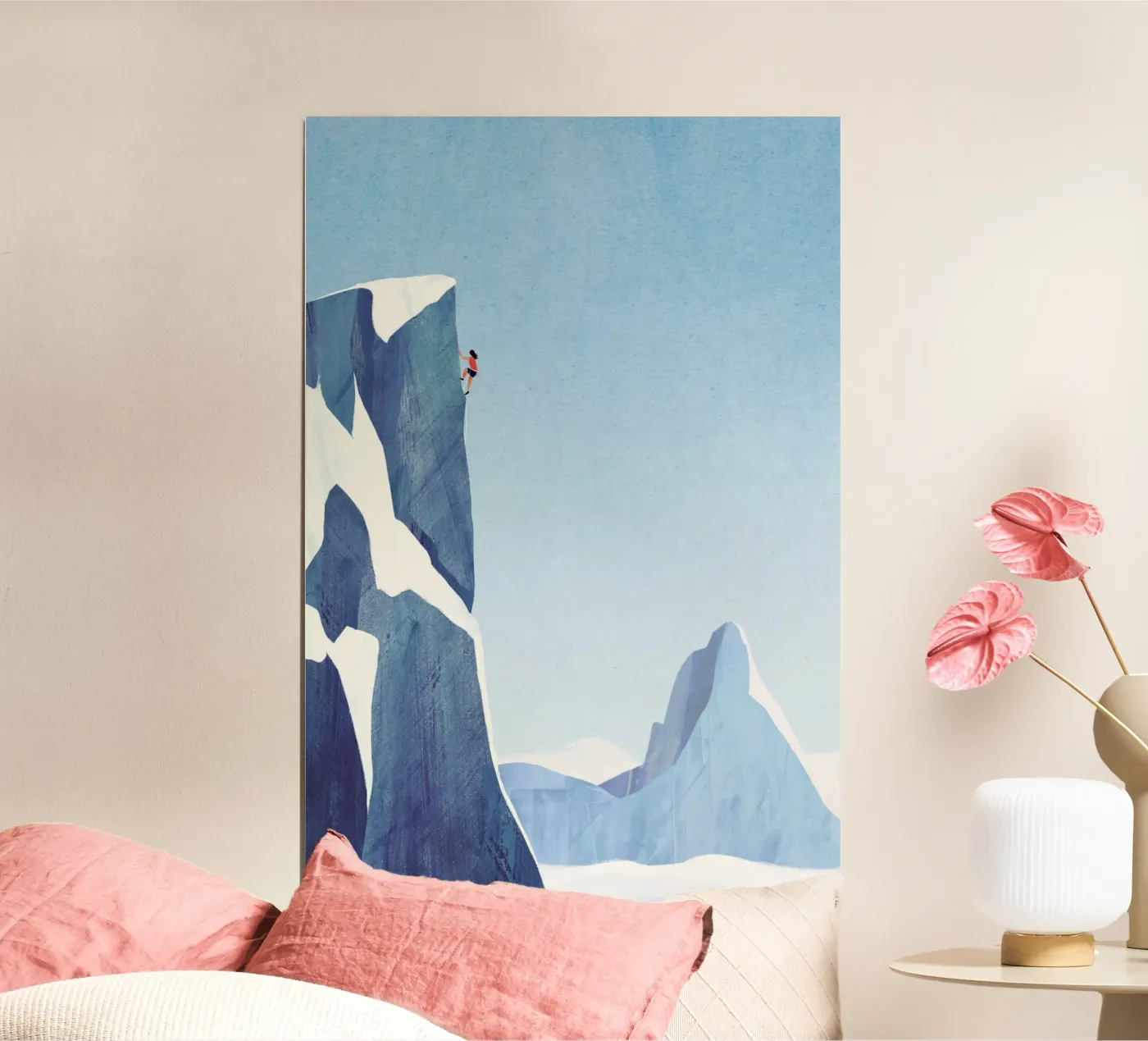 Alpine climb Poster von Henry Rivers
