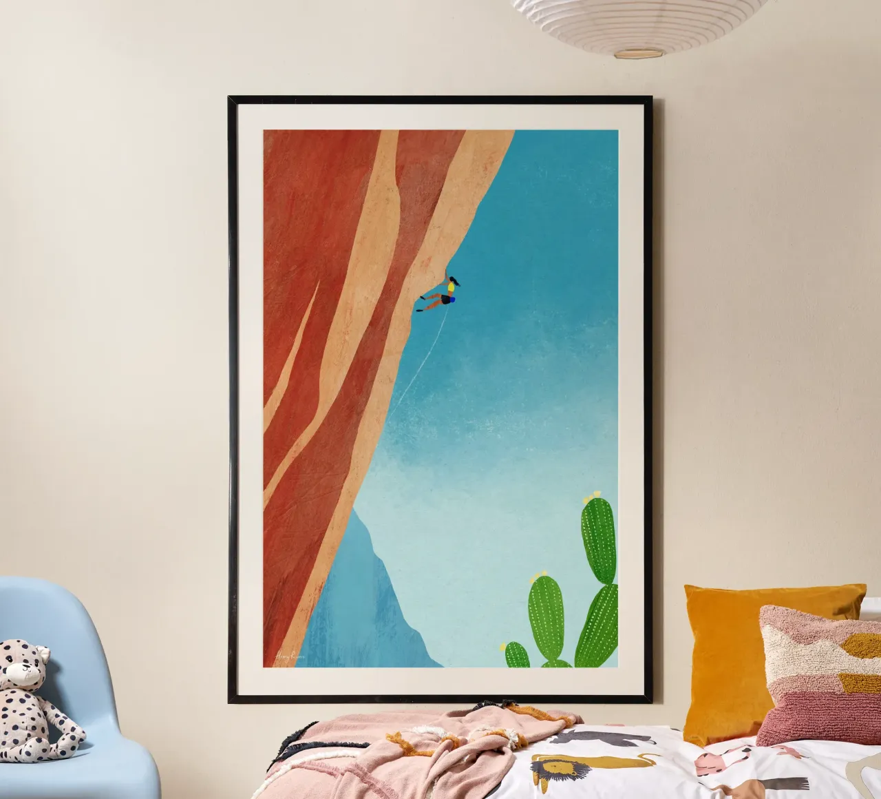 Canyon climb poster con telaio in legno da Henry Rivers