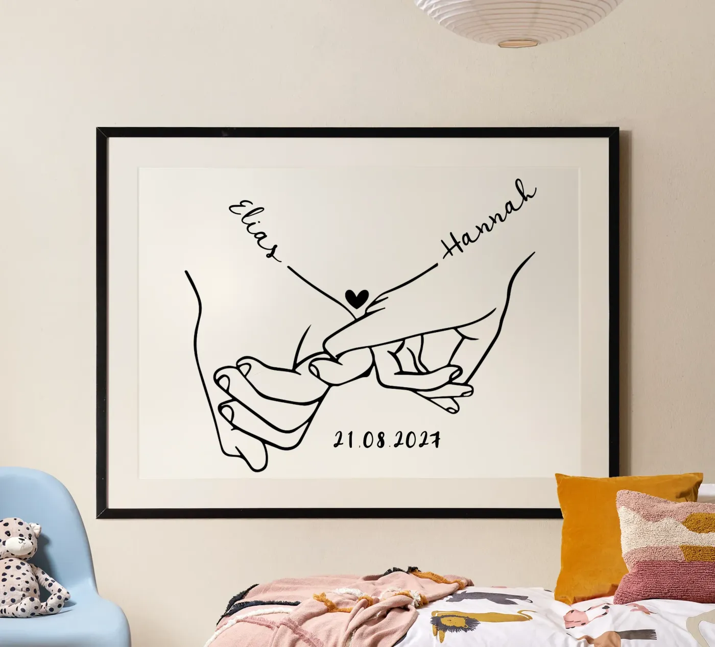 Hände Liebe Valentinstag - Hände halten Paar Jahrestag Poster von Wunderbarwir