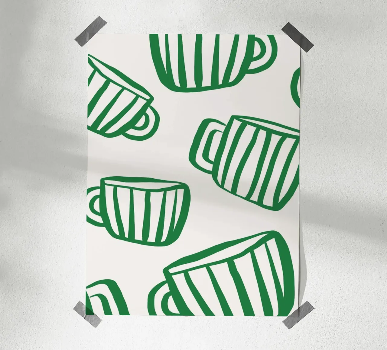 Tassen poster con telaio in alluminio da KRUTH DESIGN