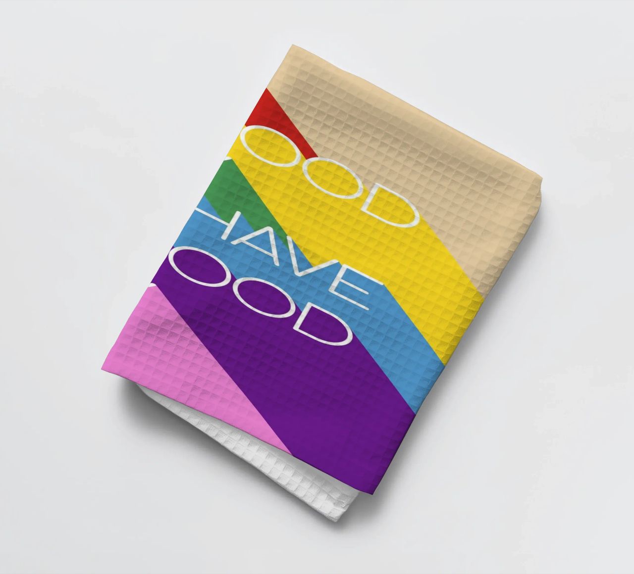It’s a Good Day Rainbow Positive Typography Print Geschirrtuch von showmemars