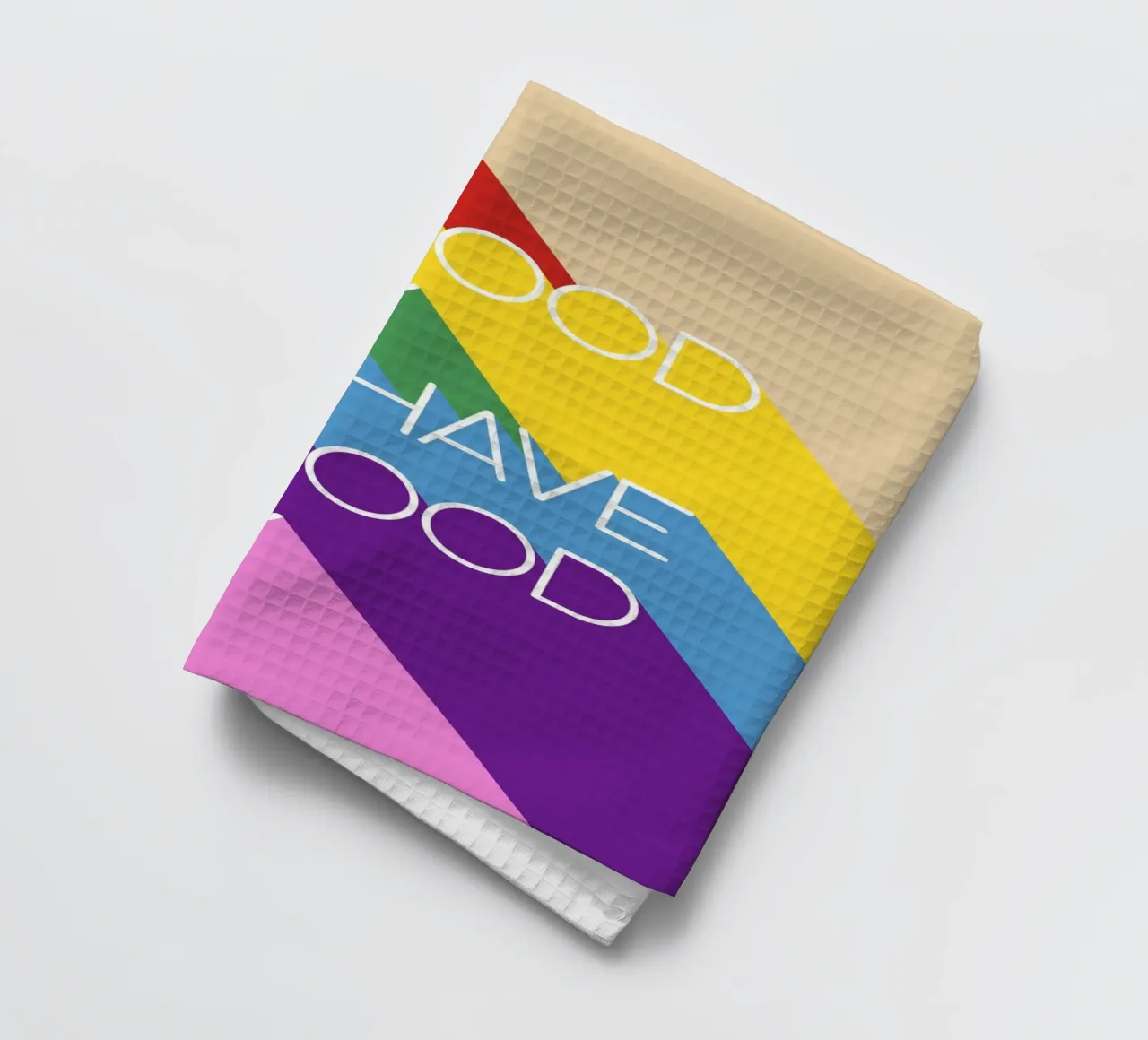 It’s a Good Day Rainbow Positive Typography Print canovaccio da cucina da showmemars