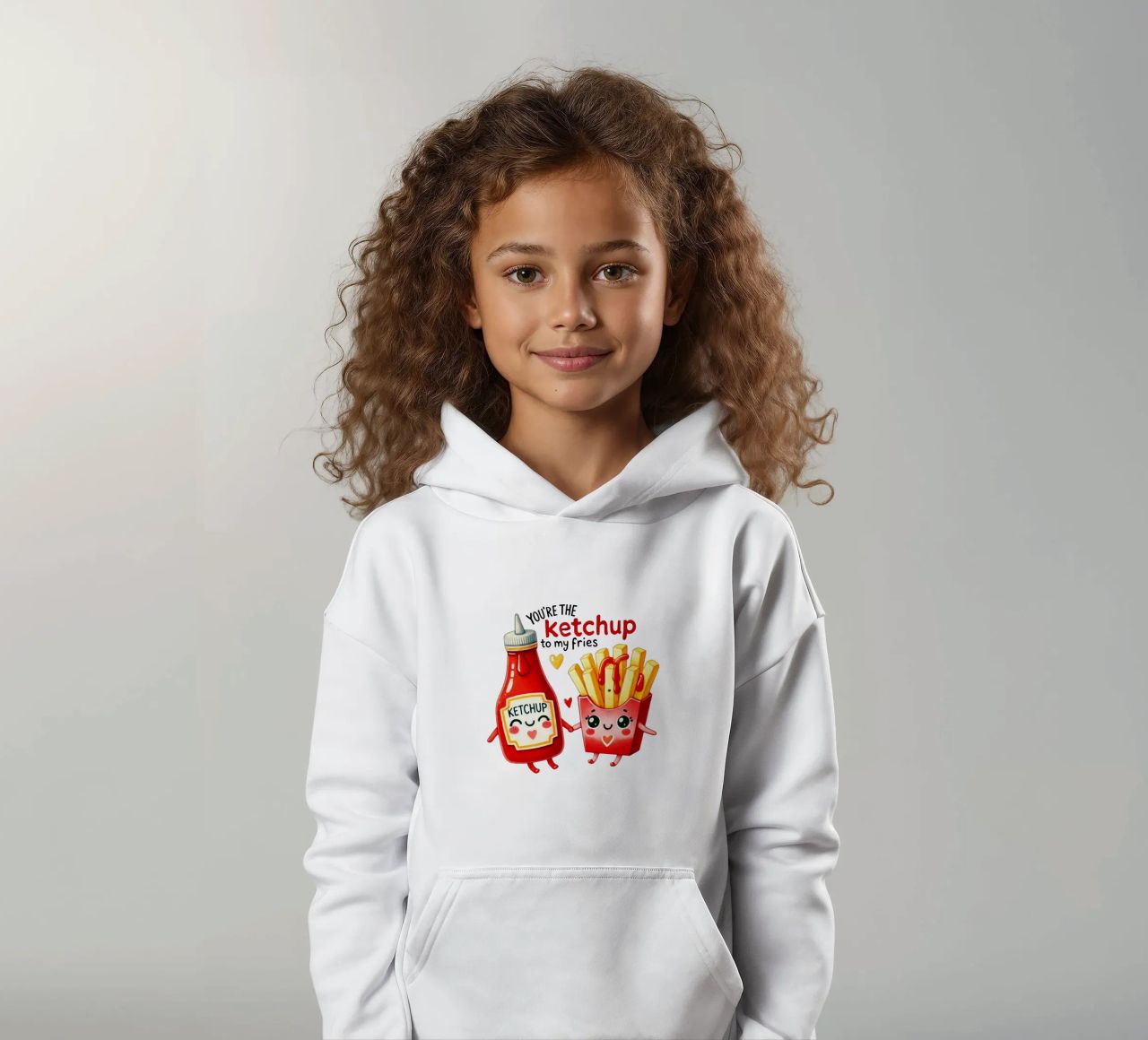 Pommes & Ketchup süßes Liebes Motiv Pärchen süß sudadera con capucha para niño de Wunderbarwir