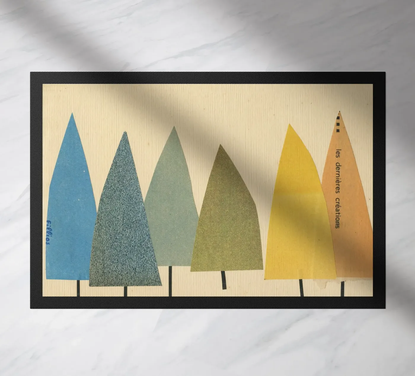 Trees doormat by Cassia Beck Collage