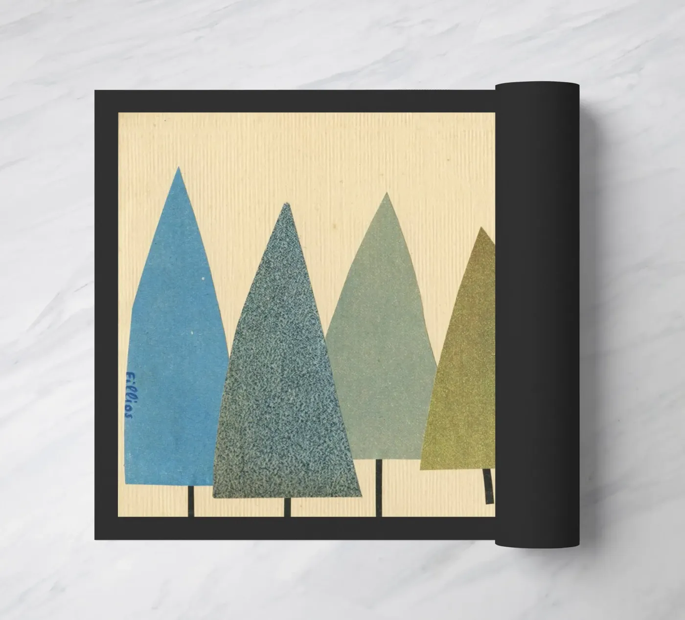 Trees doormat by Cassia Beck Collage