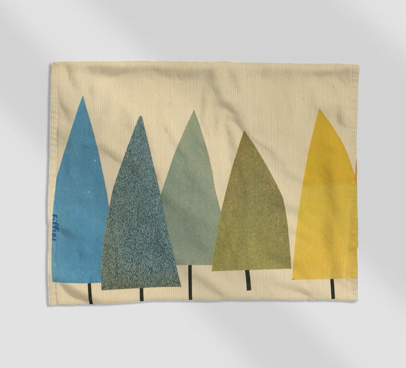 Trees beach towel by Cassia Beck Collage