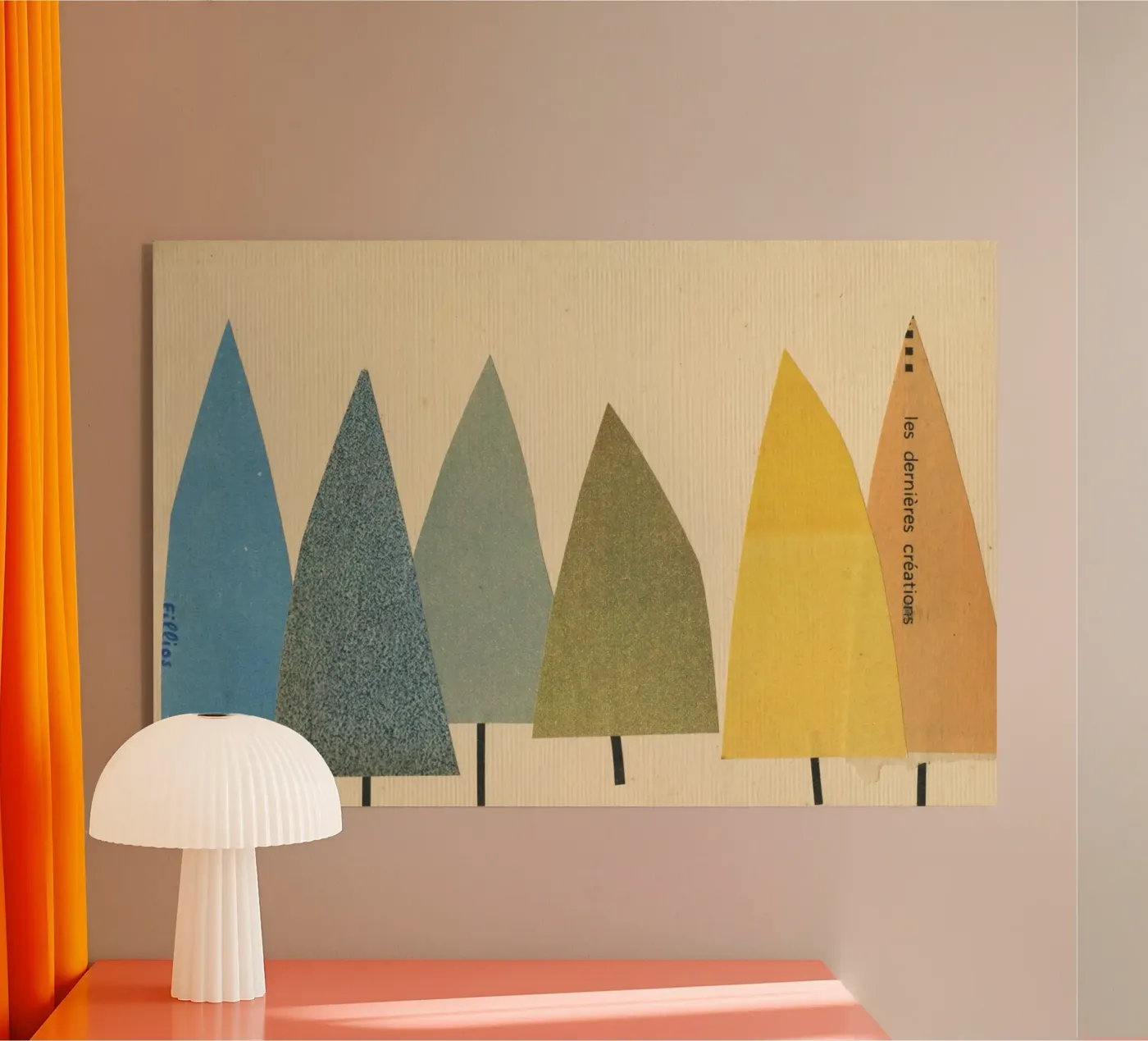 Bomen acryl van Cassia Beck Collage