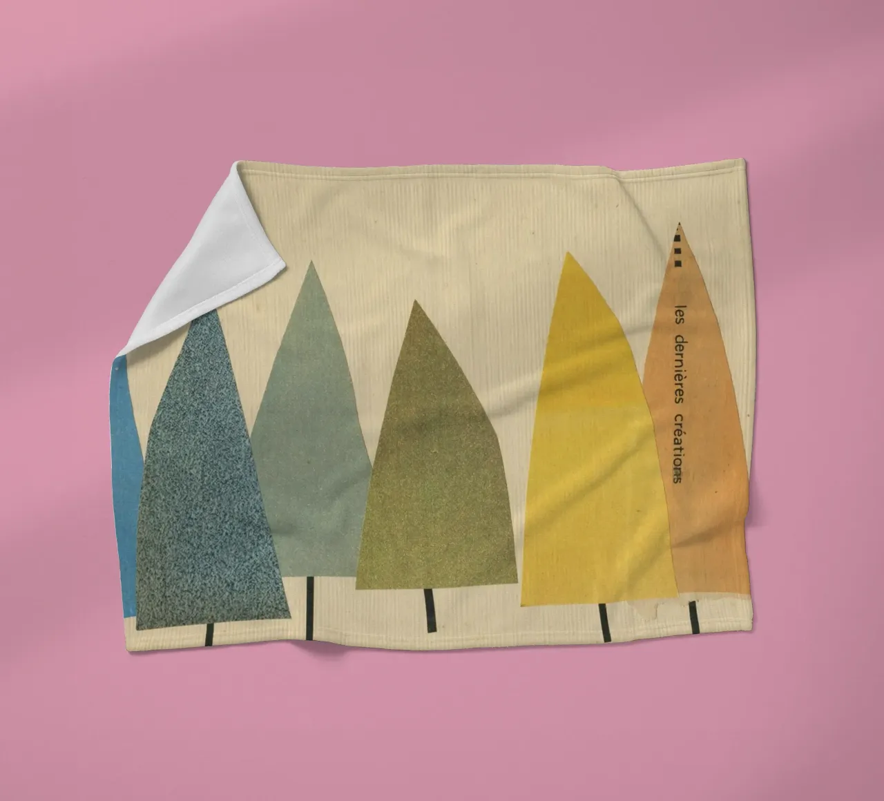 Trees Fleecedecke von Cassia Beck Collage