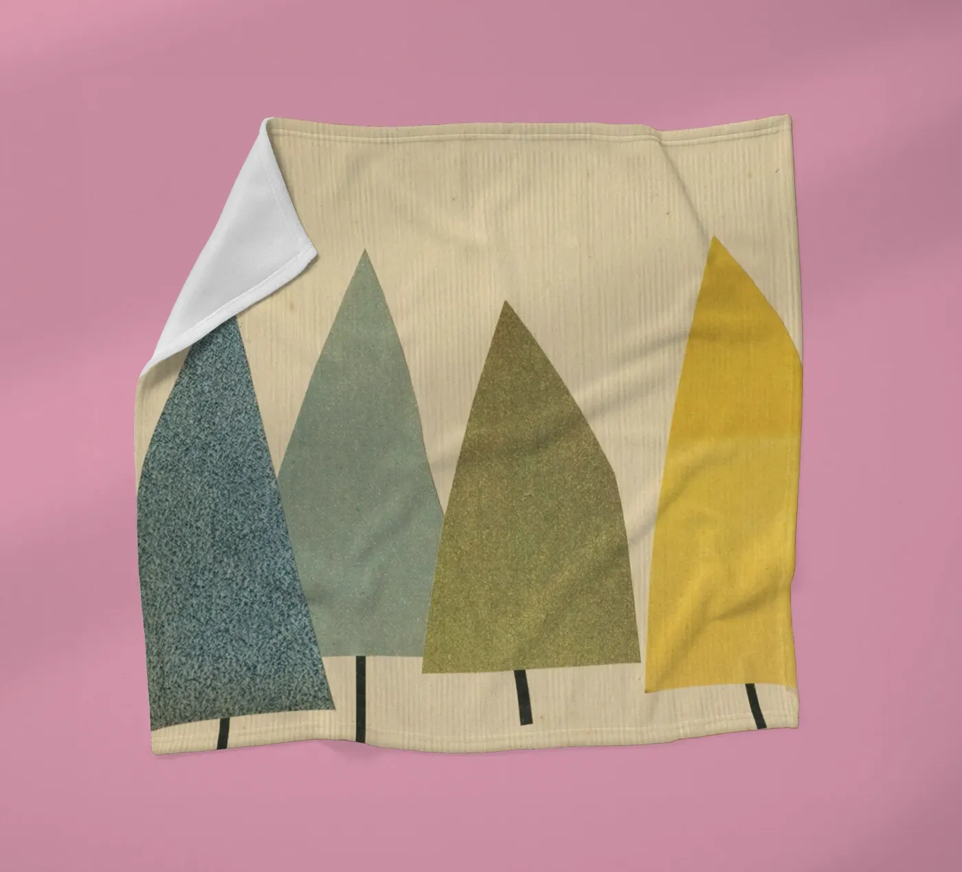 Trees fleece blanket by Cassia Beck Collage