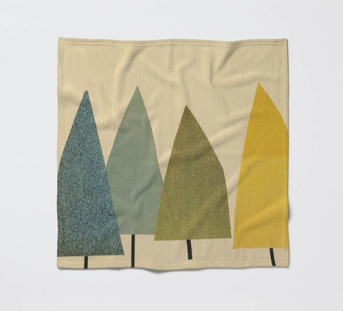 Trees fleece blanket by Cassia Beck Collage