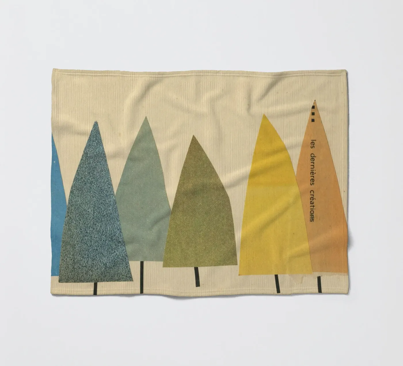 Trees fleece blanket by Cassia Beck Collage