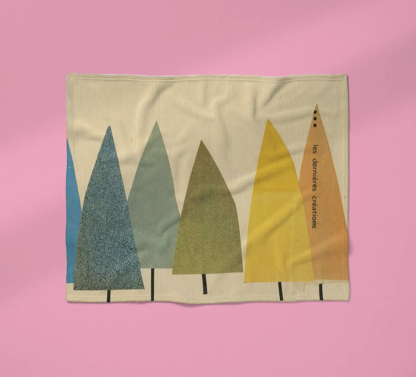 Trees fleece blanket by Cassia Beck Collage