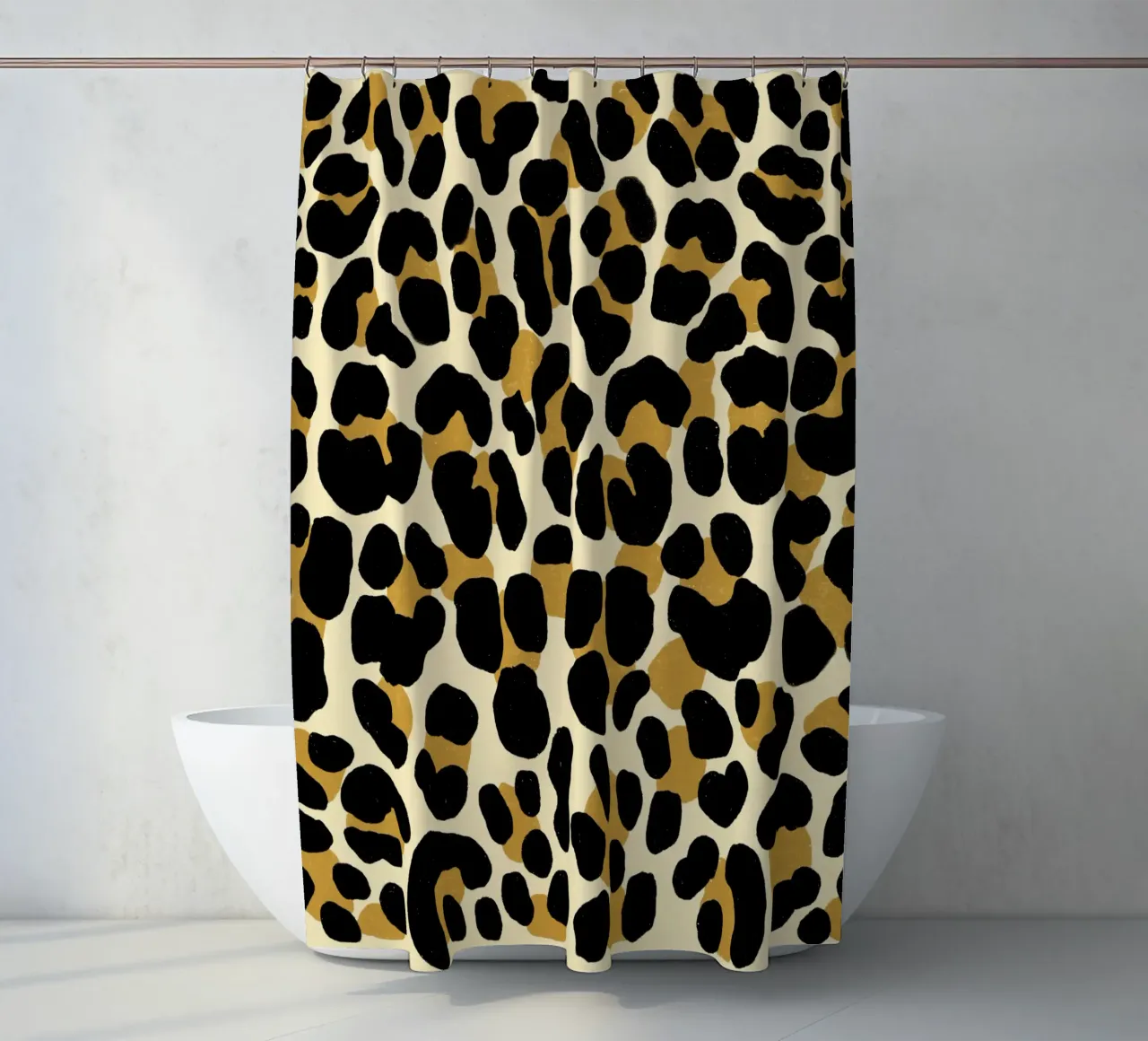 Leopard print pattern. Animal print. Safari style. shower curtain by CalliLetters