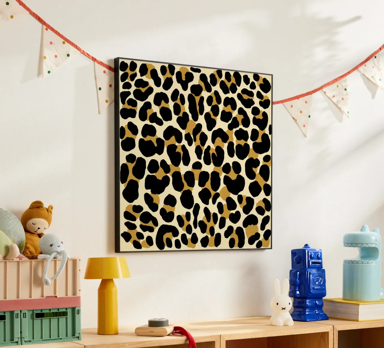 Leopard print pattern. Animal print. Safari style. alu-dibond by CalliLetters
