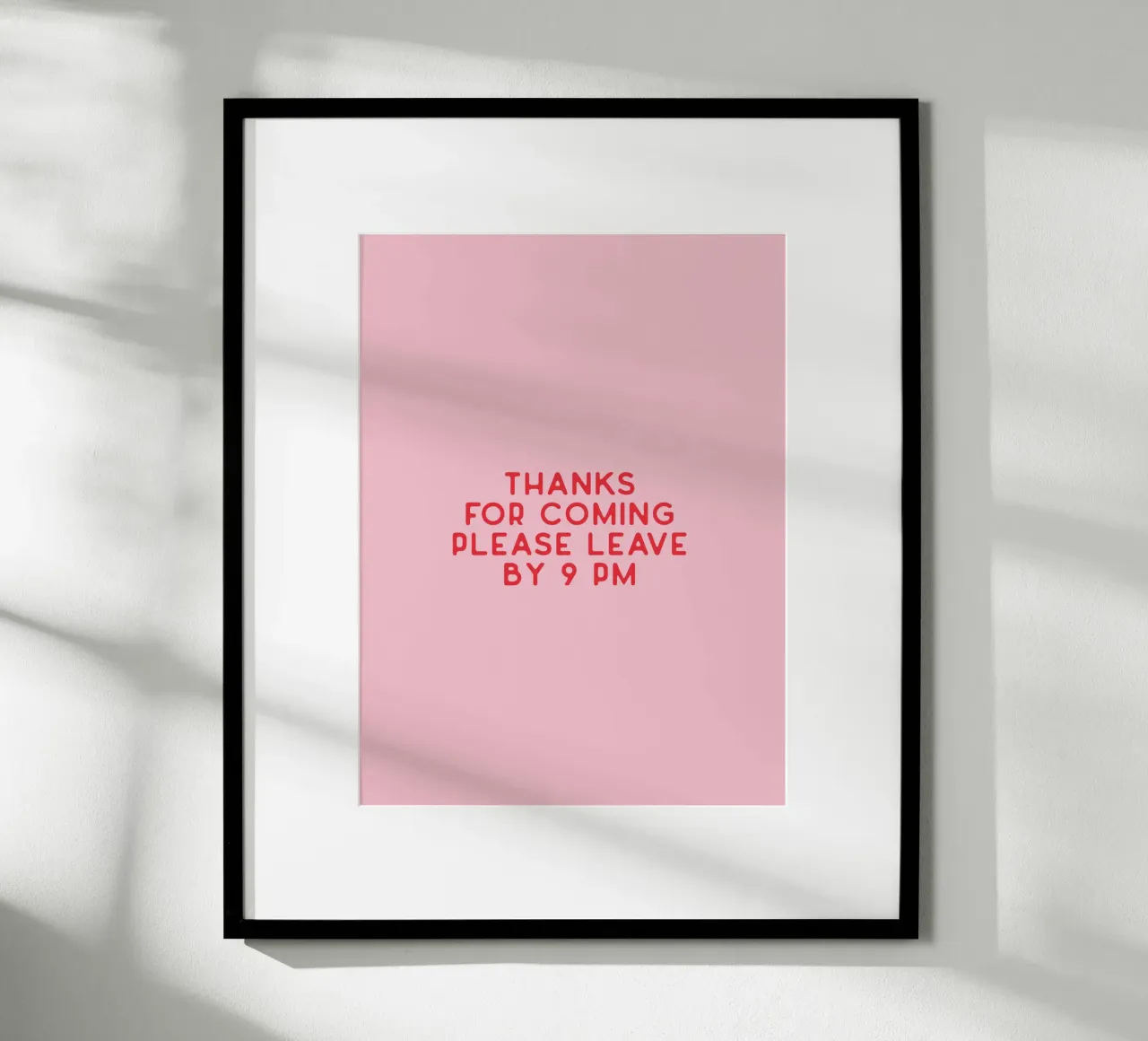 Please leave by 9 poster by KRUTH DESIGN