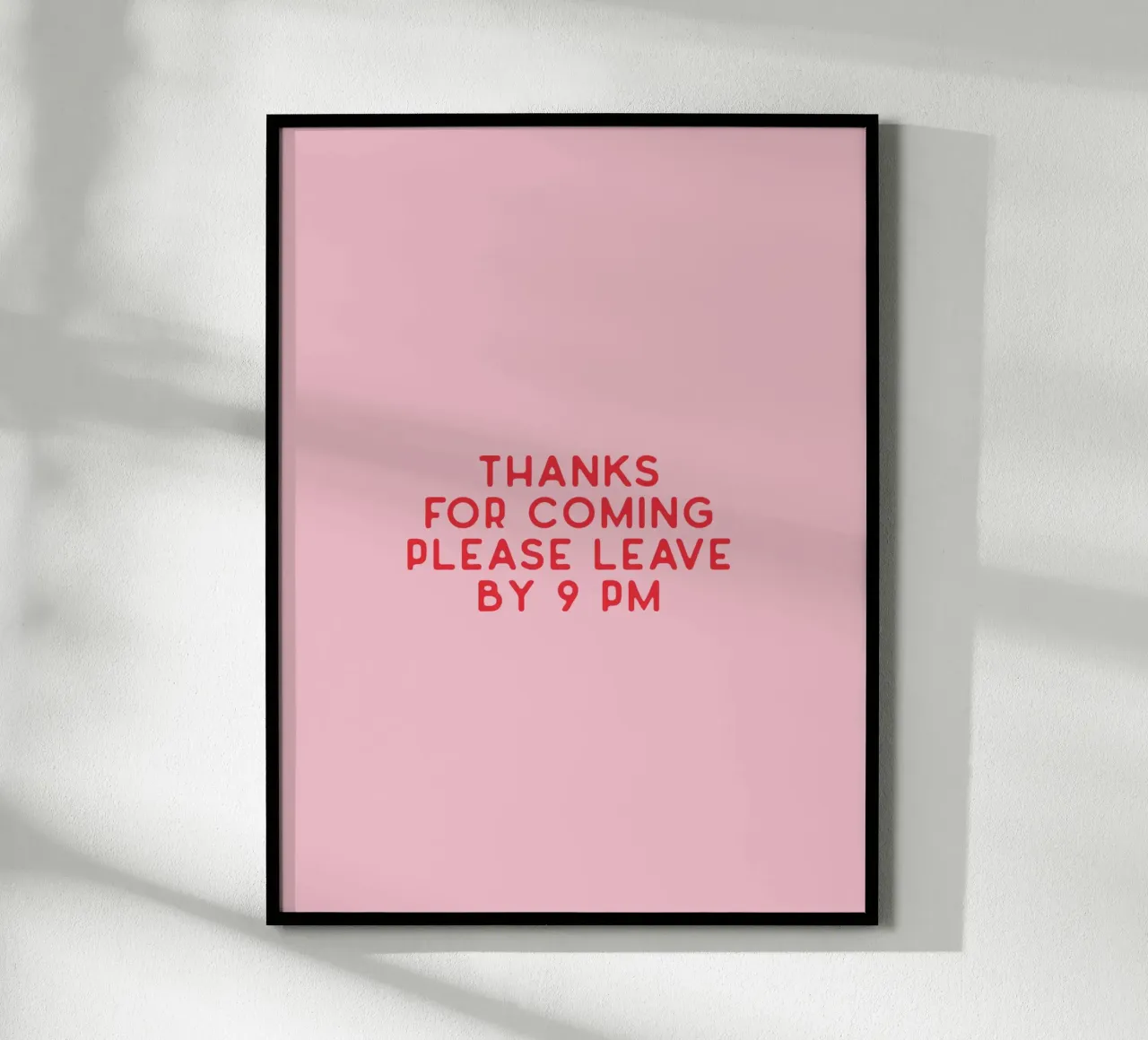 Please leave by 9 poster by KRUTH DESIGN