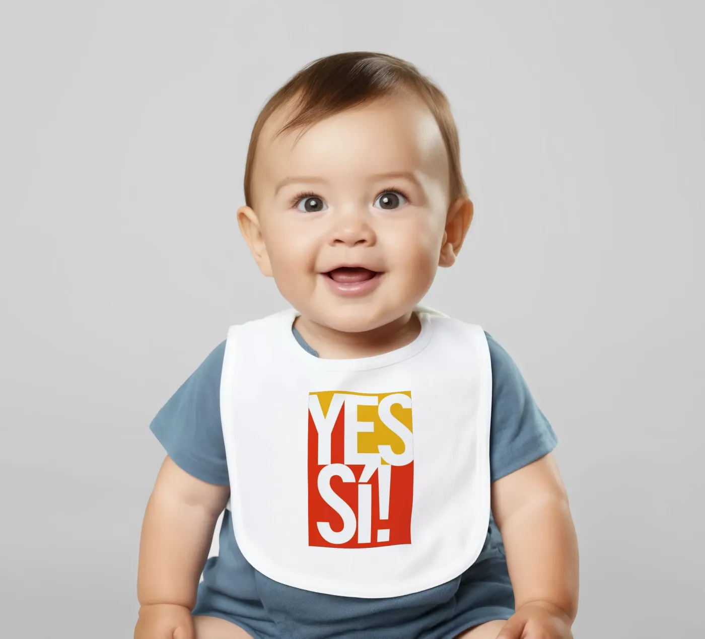 Sí! baby bib by Bo Lundberg
