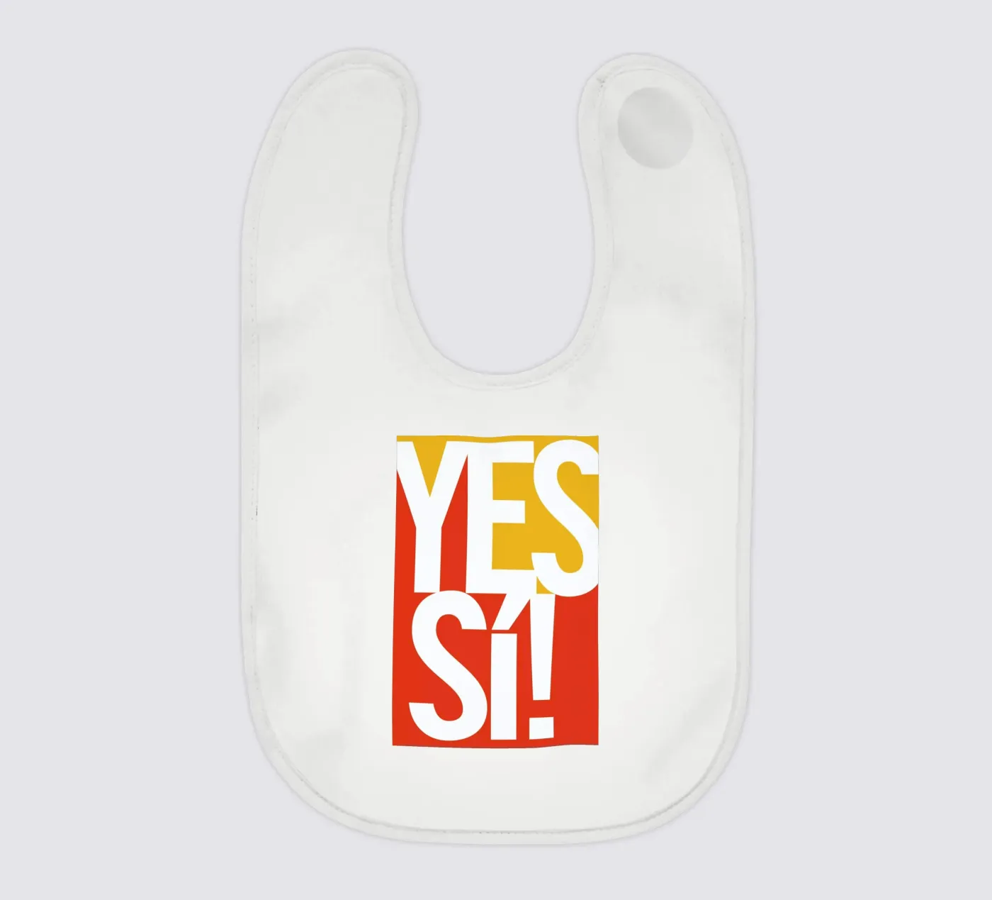 Sí! baby bib by Bo Lundberg