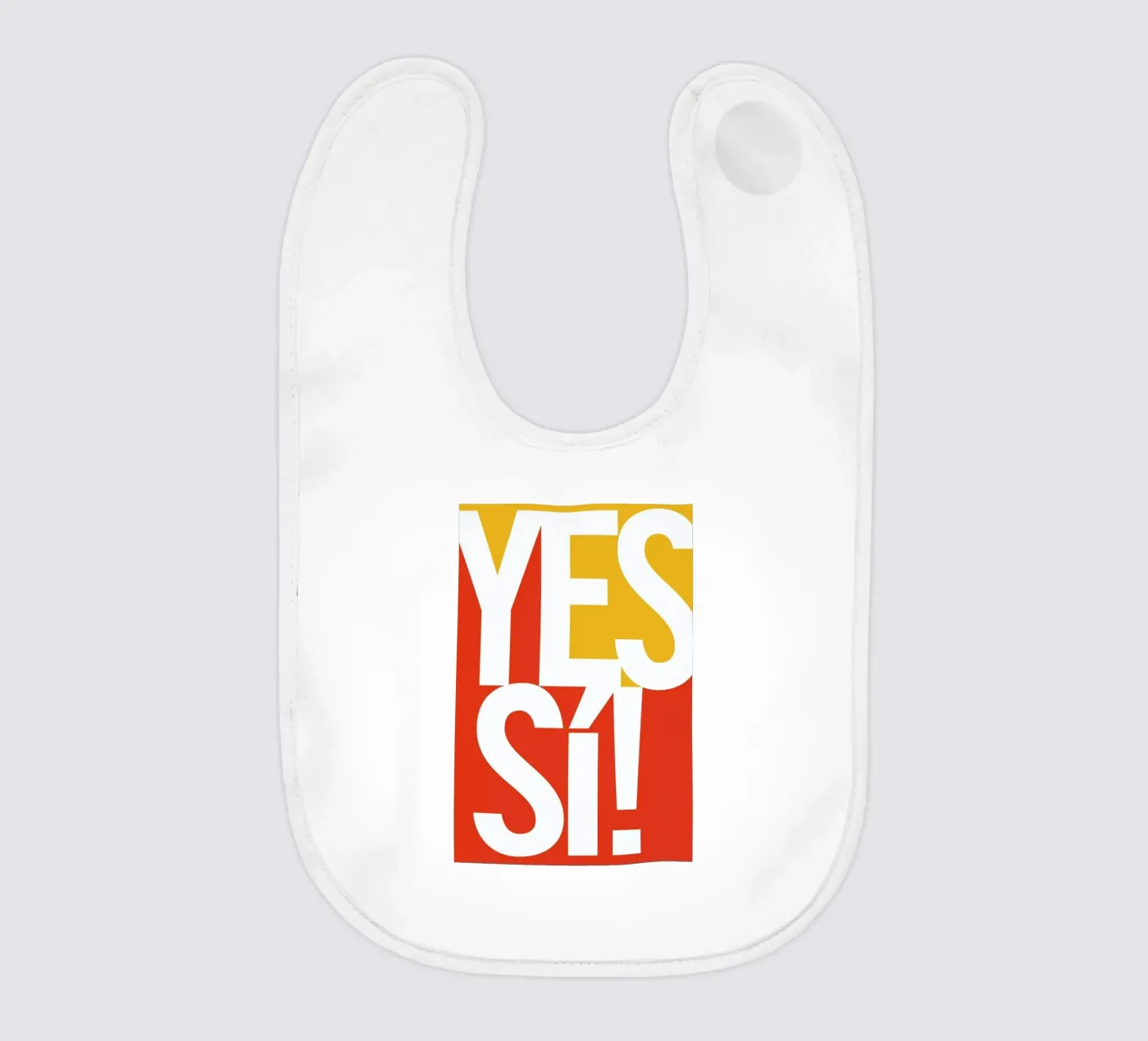 Sí! baby bib by Bo Lundberg