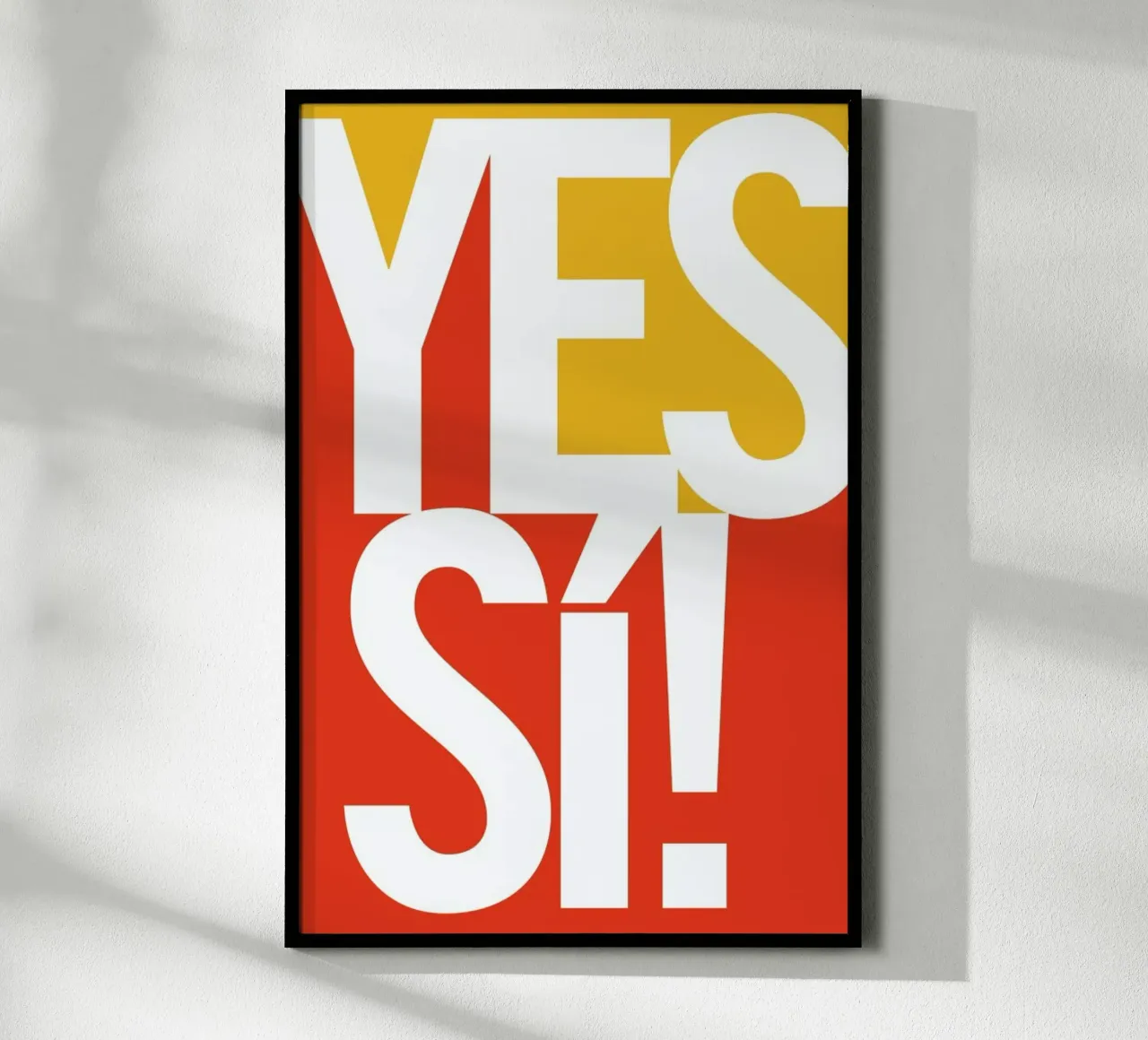 Sí! poster con telaio in plastica da Bo Lundberg