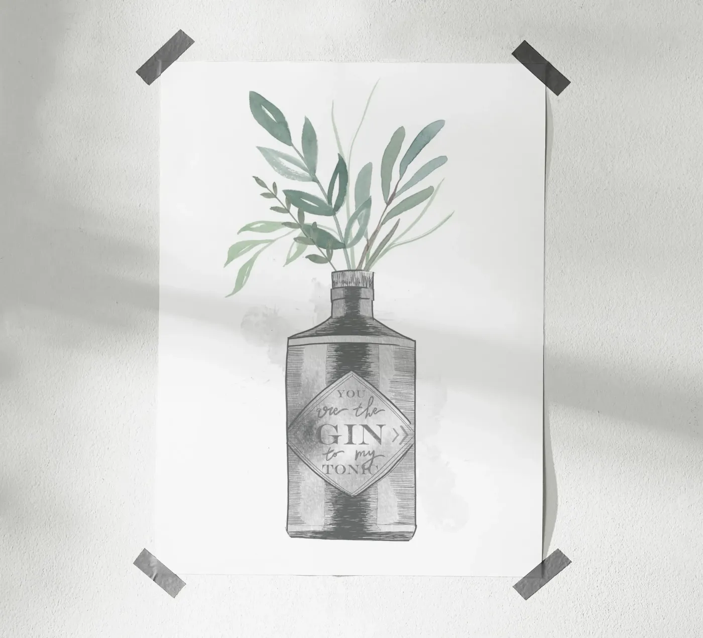 Gin Flower poster da KRUTH DESIGN