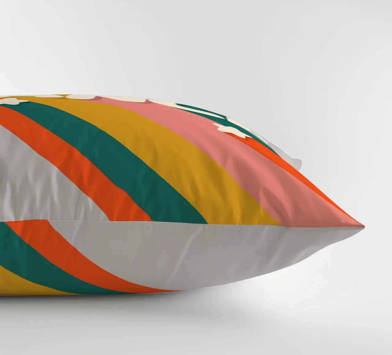 Let's Dance – Retro Typography with Colorful Stripes cuscino da showmemars