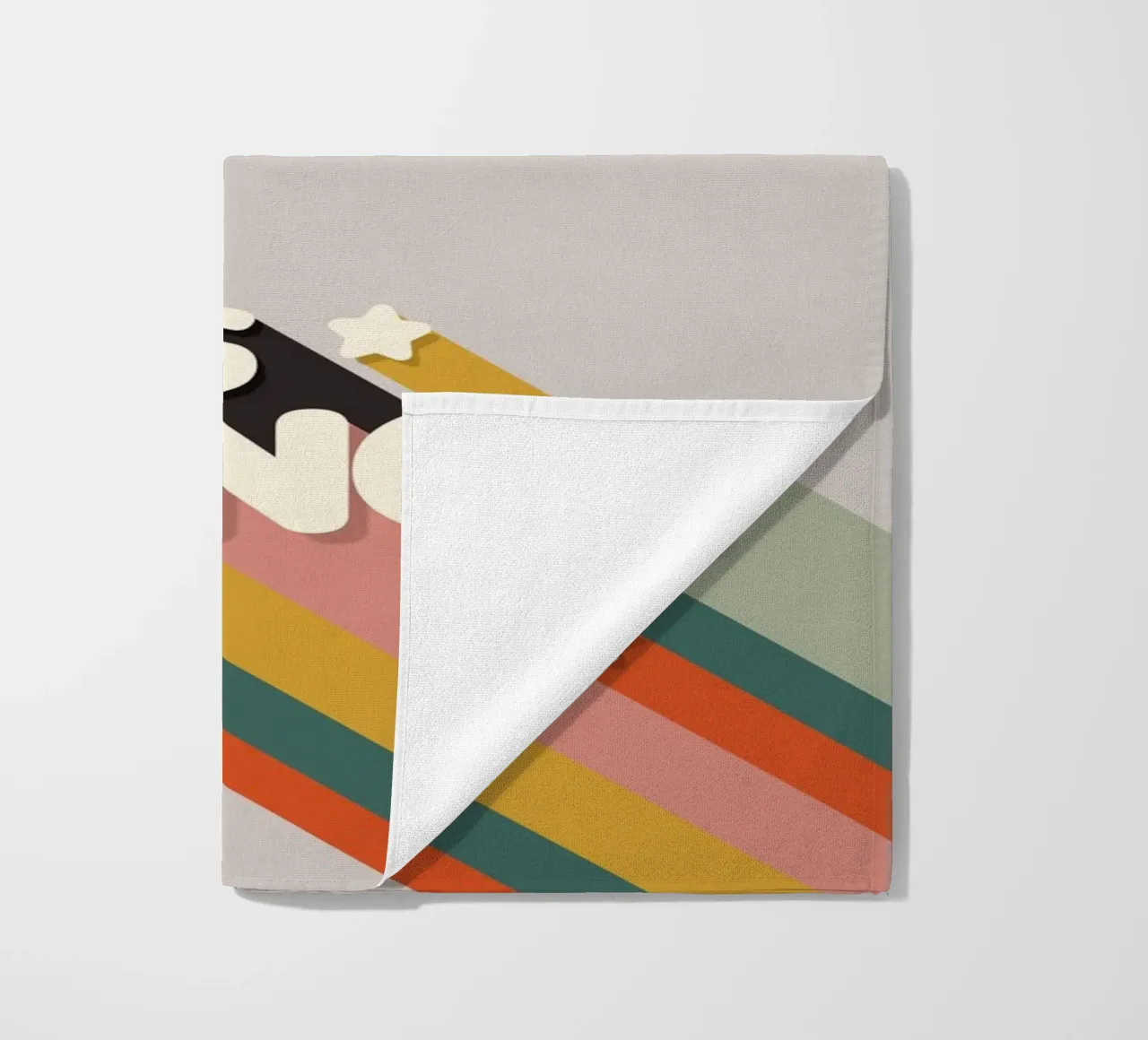 Let's Dance – Retro Typography with Colorful Stripes telo mare da showmemars
