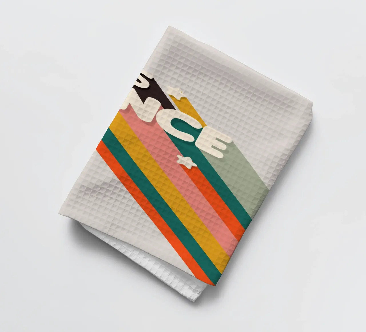 Let's Dance – Retro Typography with Colorful Stripes canovaccio da cucina da showmemars