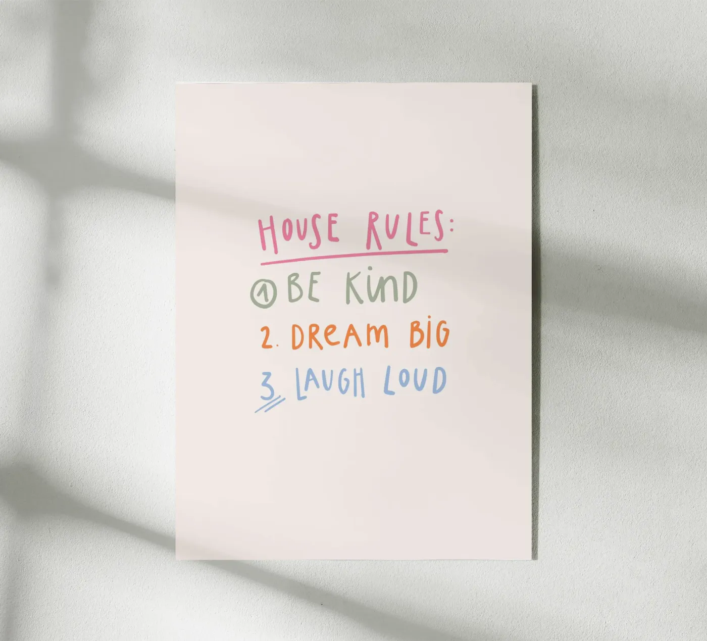 House Rules plexiglas de KRUTH DESIGN