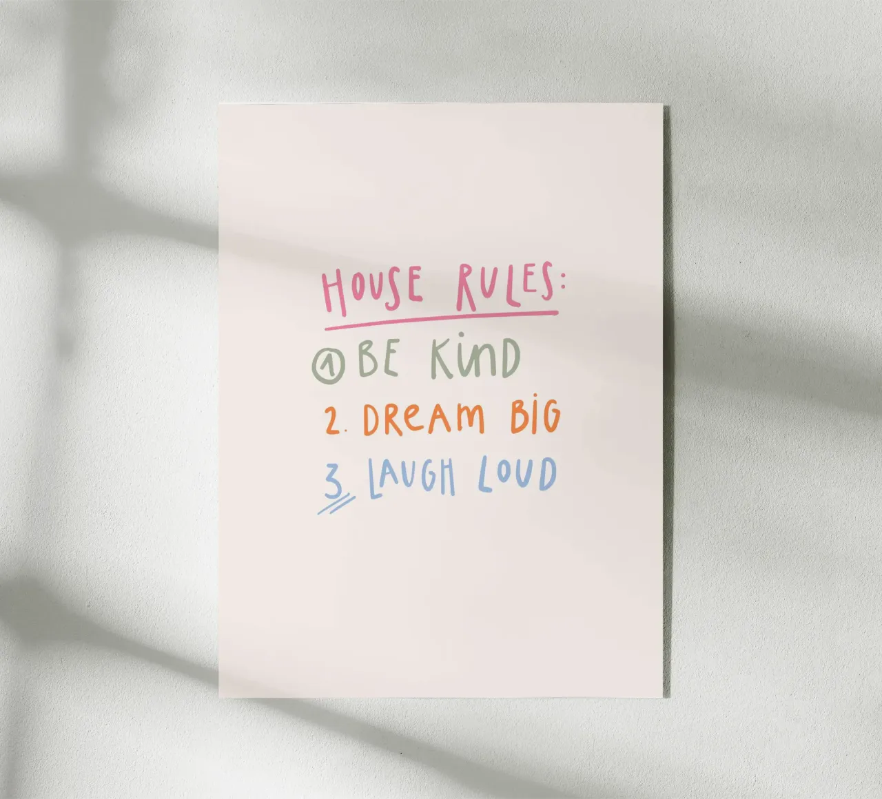 House Rules plexiglass da KRUTH DESIGN