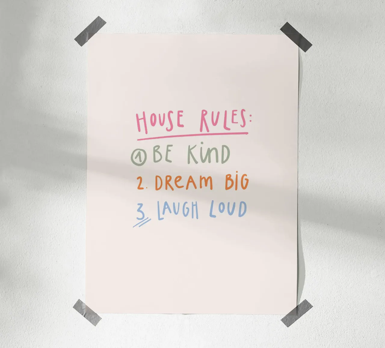 House Rules poster da KRUTH DESIGN