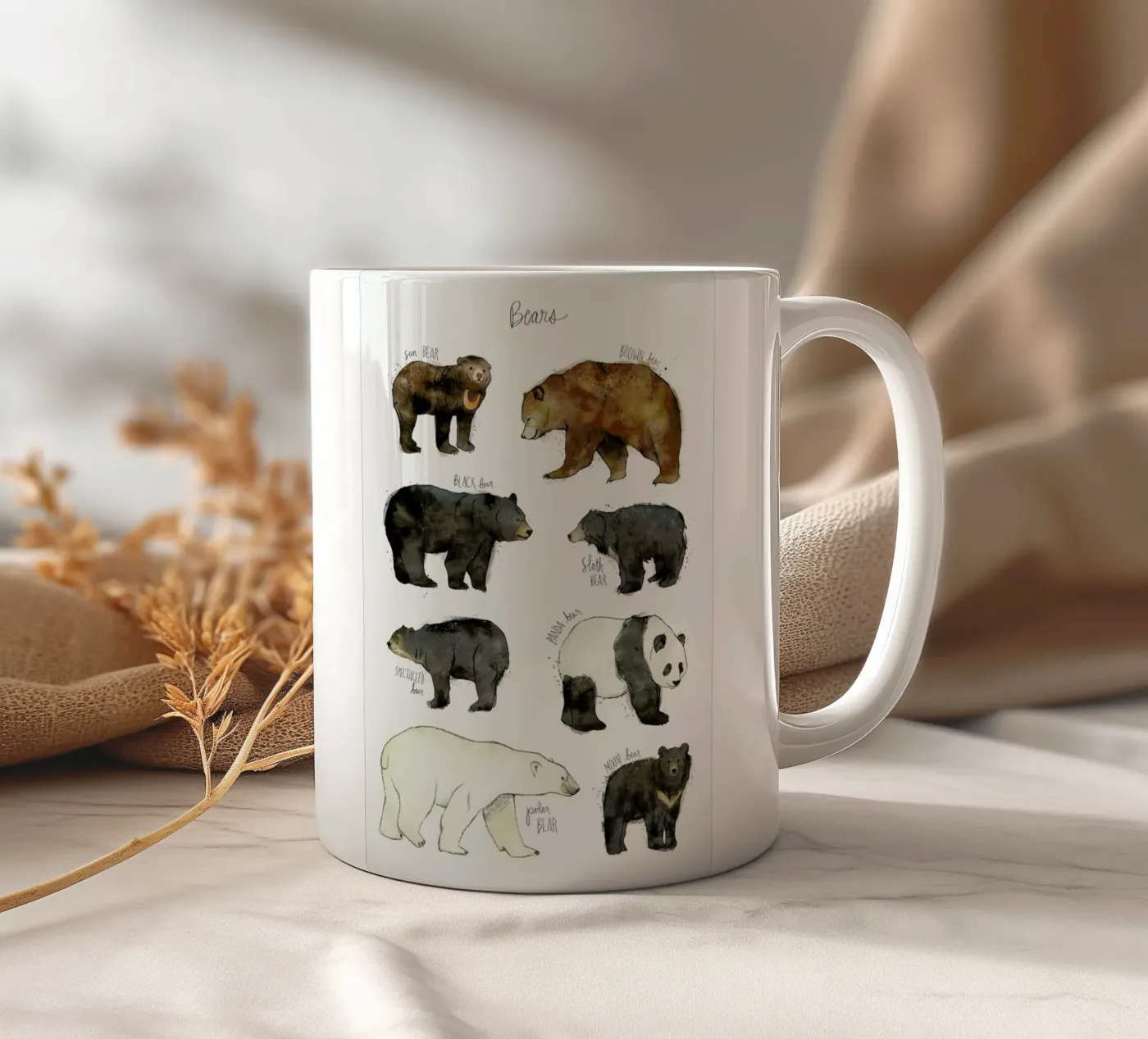 Bears ceramic mug by Amy Hamilton