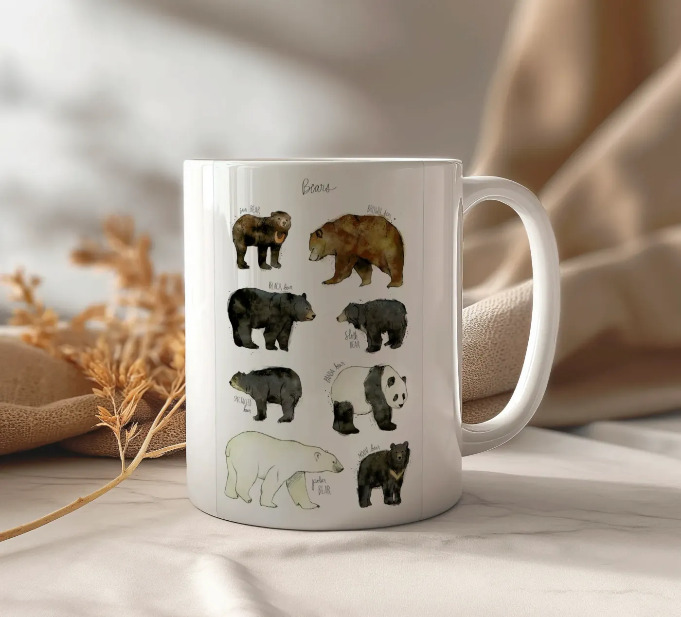 Bears ceramic mug by Amy Hamilton