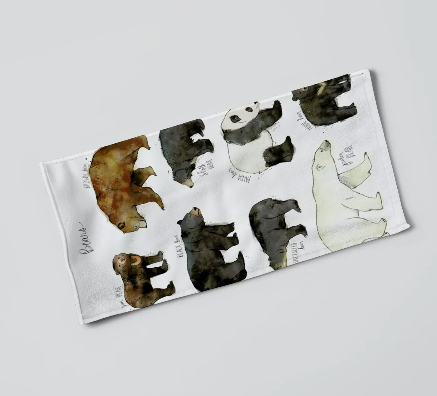 Bears towel by Amy Hamilton