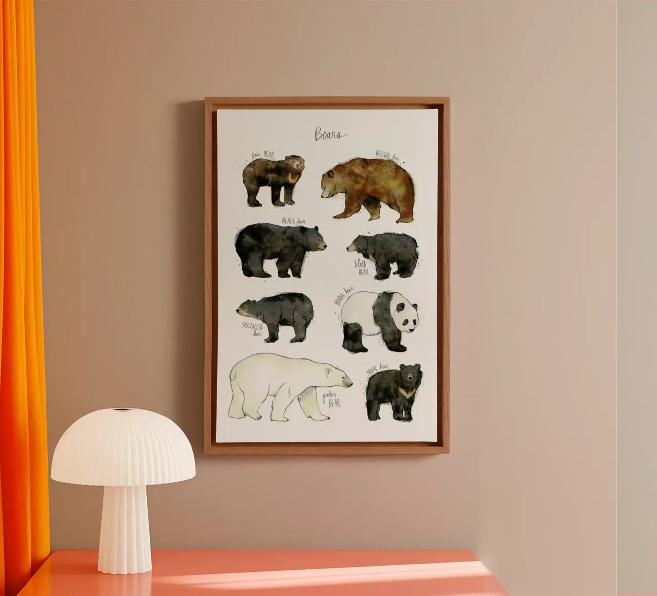 Bears canvas met Baklijst van Amy Hamilton