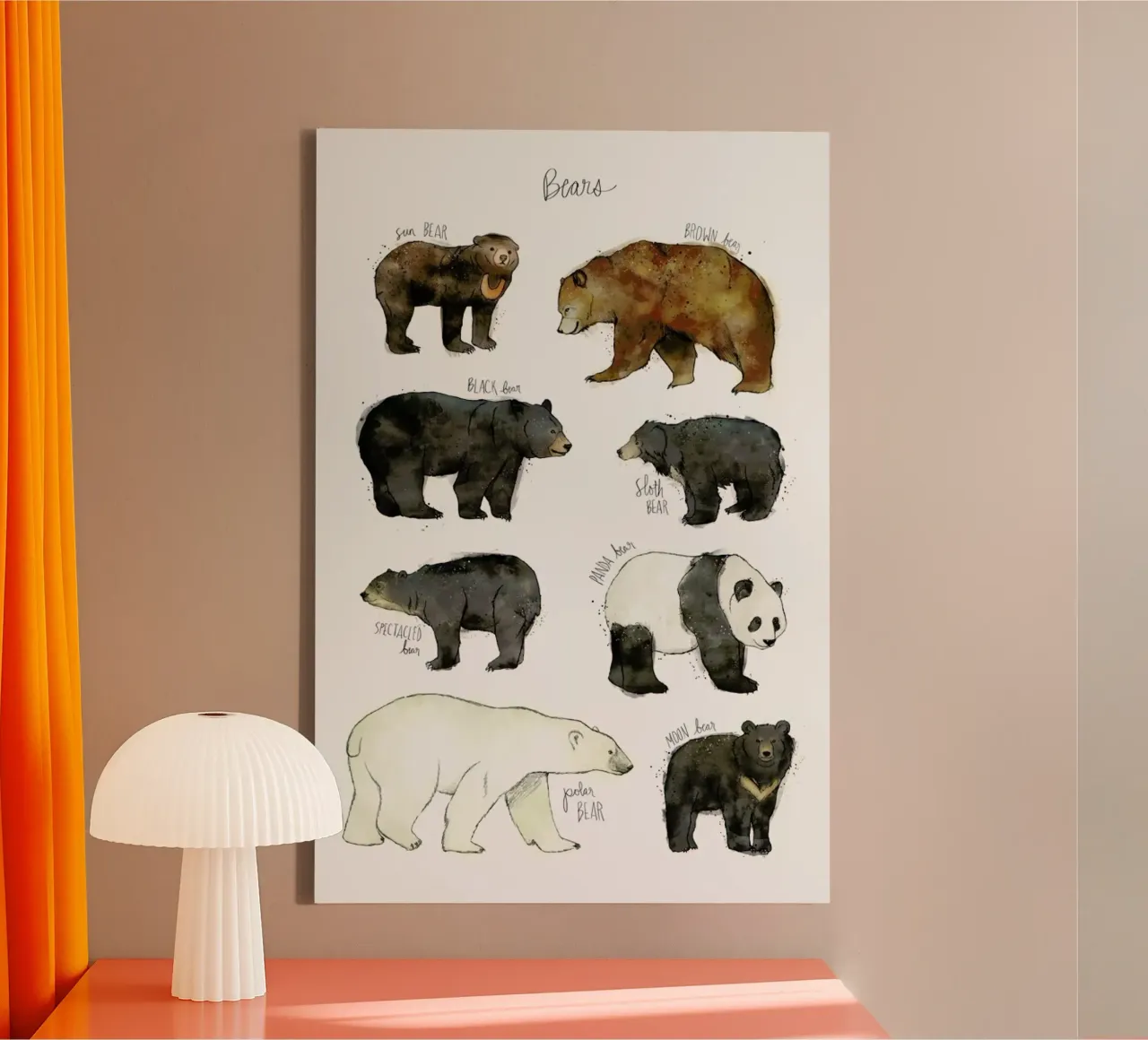 Bears canvas met Baklijst van Amy Hamilton