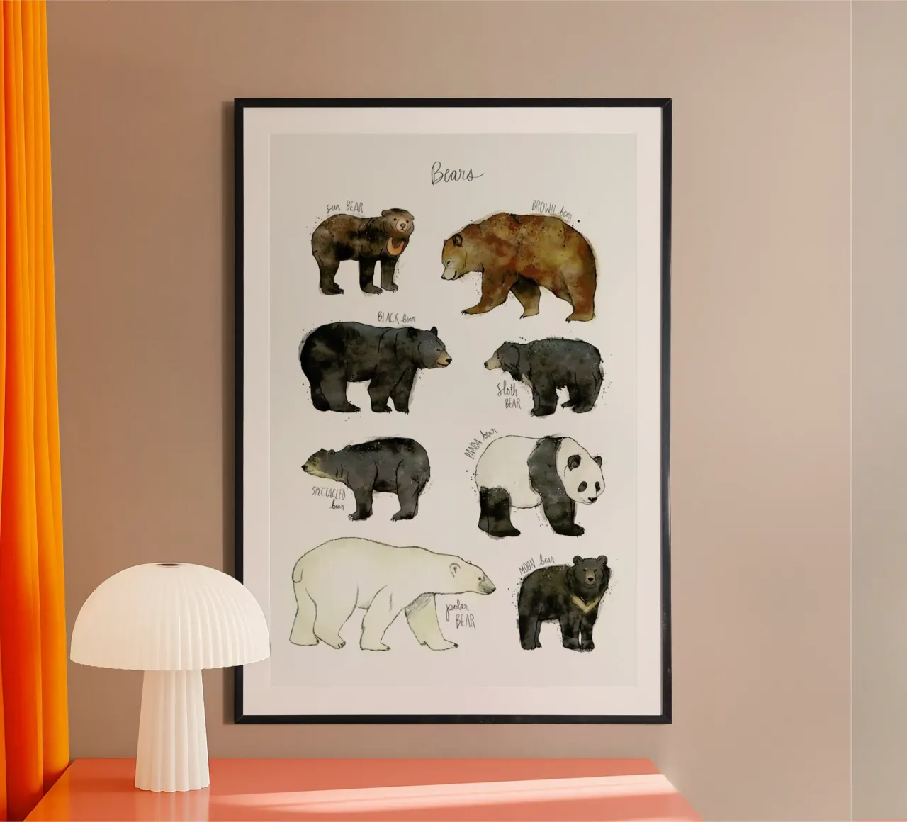 Bears poster con telaio in plastica da Amy Hamilton