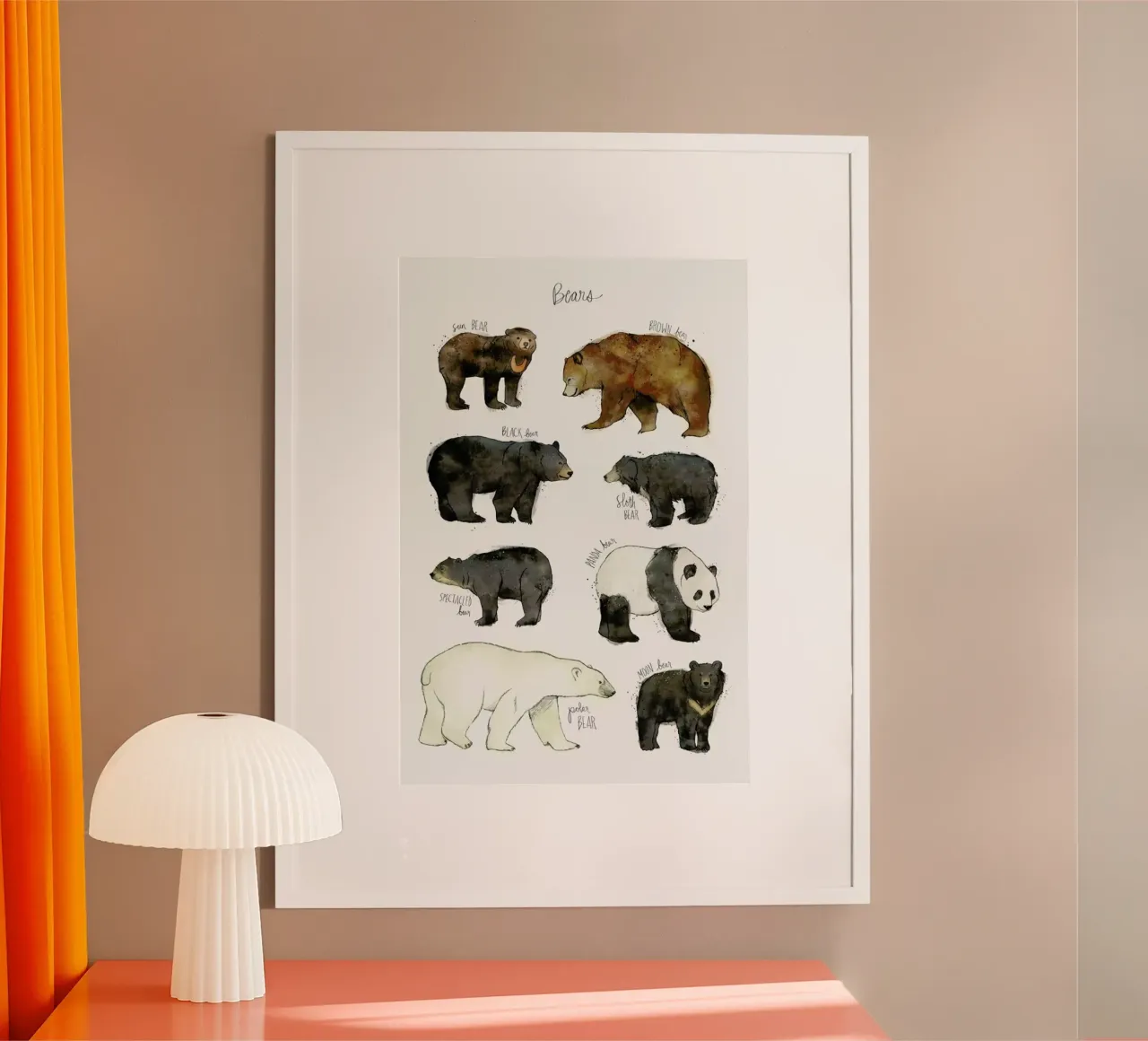 Bears poster con telaio in plastica da Amy Hamilton