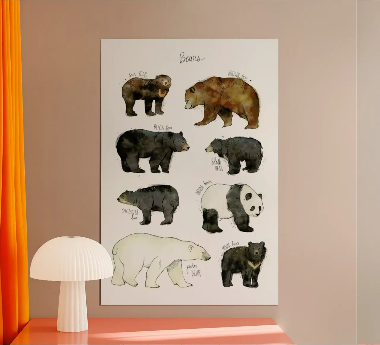 Bears poster con telaio in plastica da Amy Hamilton