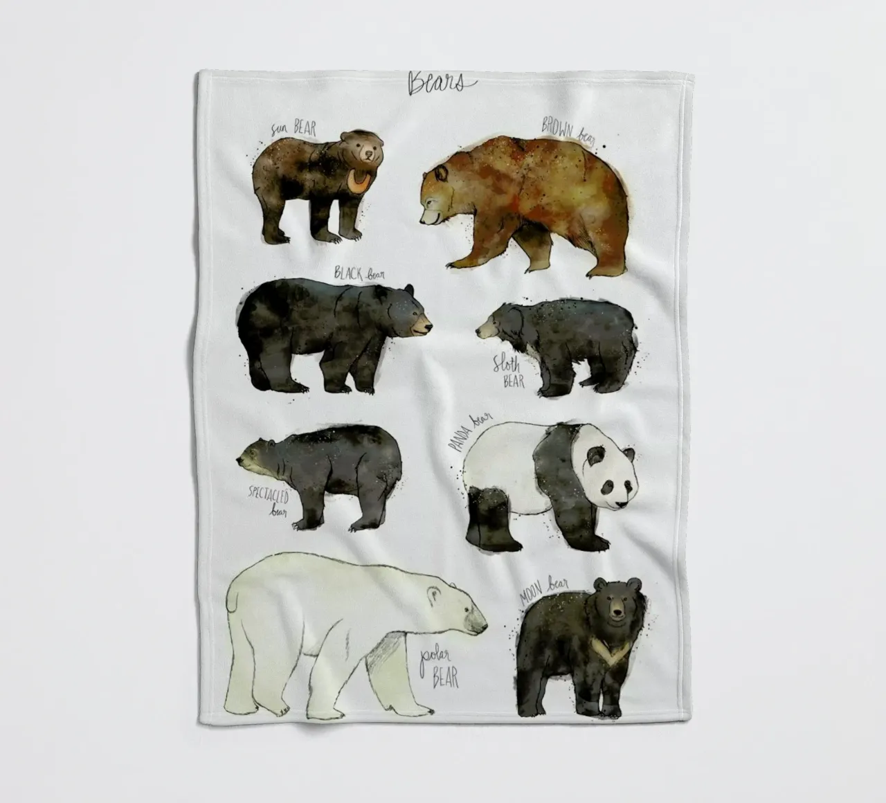 Bears fleece blanket by Amy Hamilton